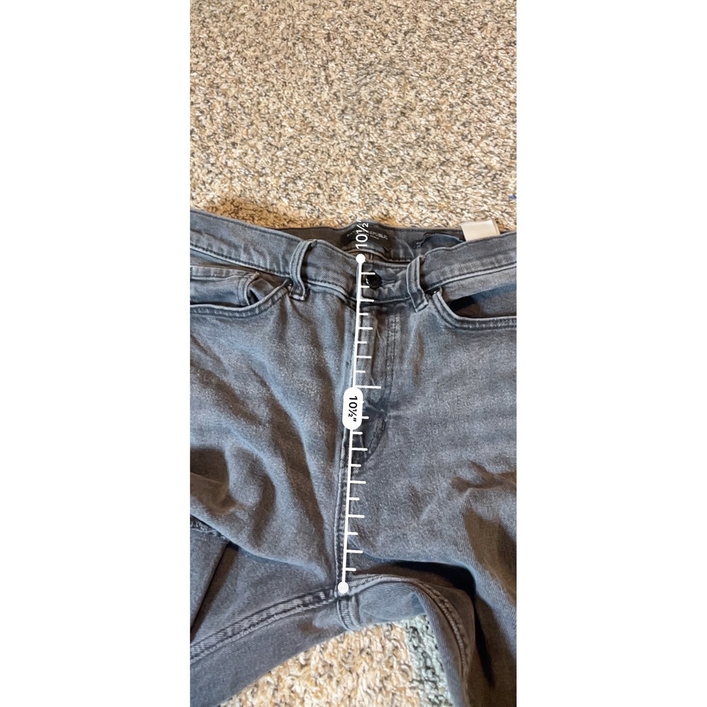 Banana Republic Premium Denim High-Rise‎ Straight Jeans Washed Black Raw Hem 30 - Picture 6 of 8